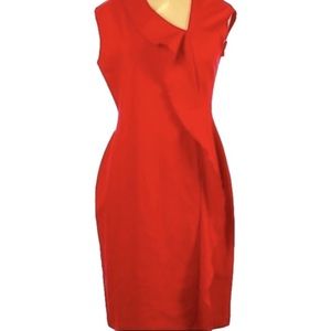 Anne Klein Red Sleeveless Sheath Dress